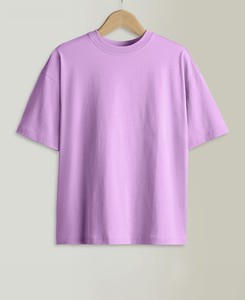 Camiseta Oversize de Hombre de Punto Interlock de Alto Gramaje, Sin Cuello Enrollado, Ajuste Estructurado, Calidad de Lujo, Prenda Lisa de Boutique - Product Image 4