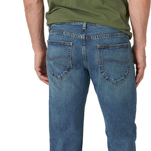 Jeans en denim personnalisés avec logo imprimé pour hommes en vente / Prix de gros, couleur personnalisée, pantalons pour hommes - Product Image 5