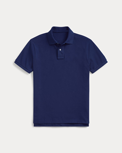 เสื้อโปโลพรีเมียมผู้ชาย สีกรมท่า ผ้าฝ้ายปิเก้ 100% แขนสั้น ทรงปกติ ระบายอากาศได้ดี รับทำโลโก้ตามสั่ง รับผลิตแบบ OEM ODM ขายส่ง - Product Image 1