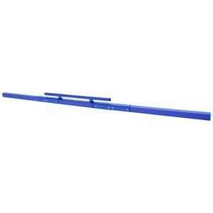 Planche à béton manuelle en alliage d'aluminium de 96 pouces avec niveau à bulle intégré, finition peinture poudrée bleue, légère - Product Image 1