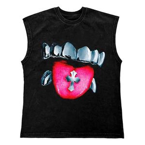 Camiseta sin Mangas de Alta Calidad para Hombre, Estilo Hip Hop, Oversize, Cuello Redondo, Spandex/Poliéster, para Yoga, Deporte, Secado Rápido, Transpirable - Product Image 6