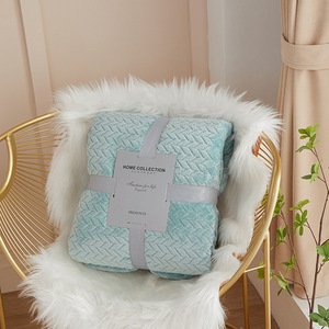 Wholesale Coral Fleece <b>Throw</b> Blanket Soft Warm Flannel Blanket for <b>Bed</b> Sofa Office Air Conditioning Custom OEM ODM - Product Image 5