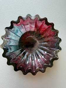 Red Swirl Resin Bowl – Decorative Trinket Dish, <b>Candy</b> Bowl - Product Image 3