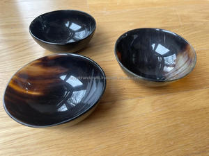 Bol en corne de buffle, tailles variées, bol à salade en corne de bœuf, agate, adapté pour servir les aliments, agate d'Inde - Product Image 3