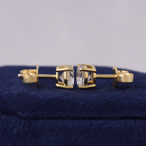 10K Gold Lab Diamond Stud <b>Earrings</b> 2 TCW Round Brilliant CutIGI Certified Push <b>Backs</b> - Product Image 4