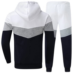 ใหม่ผู้ชายชุดวอร์ม 2 ชิ้นชุดเสื้อสเวตเตอร์มีฮู้ด+ กางเกงมีเชือกผูกชายเสื้อฮู้ดวิ่งกีฬาผู้ชายฤดูใบไม้ร่วงชุดกีฬา - Product Image 4