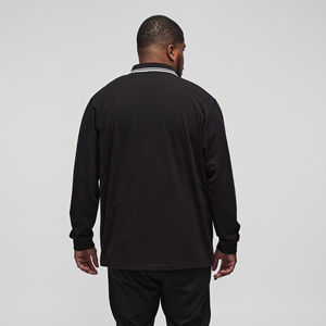 Polo décontracté à manches longues pour hommes, 100 % coton, grande taille, coupe ample, logo personnalisé imprimé, respirant, vente en gros - Product Image 5