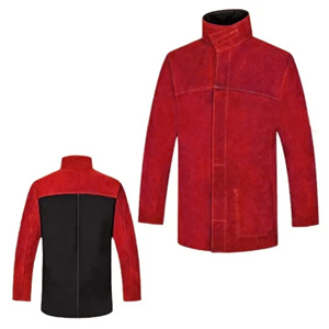 Premium Cowhide Split Leather Safety Clothing Fireproof Welding <b>Jackets</b> Industrial <b>Workers</b> Protective <b>Worker</b> <b>Jackets</b> Work Wear - Product Image 3