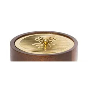 Exquisito Quemador de Incienso de Madera con Tapa Metálica Decorativa, un Adorno Compacto y Elegante para la Decoración y Fragancia de tu Hogar - Product Image 2