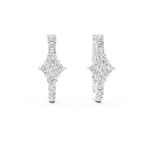 Parure de boucles d'oreilles en diamant de laboratoire à motif étoilé unique, or rose 18 carats, certifiées IGI, pierres latérales en strass, pour usage quotidien et événements glamour - Product Image 5