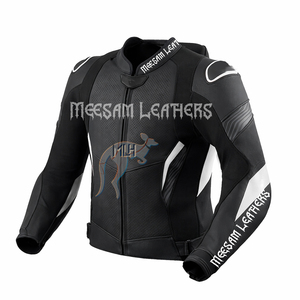 Leather <b>Racing</b> <b>Jackets</b> for Motorbikes Premium Quality Kangaroo Cowhide Milled Made in Pakistan Motorbike Wear Perforated - Product Image 6