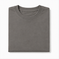 T-shirt Homme Oversize à Manches Courtes en Coton Interlock Effet Étain avec Épaules Tombantes Personnalisé MTS-OVR-0044