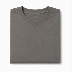 Camiseta de Manga Corta Oversize para Hombre, Personalizada, de Algodón Interlock Pewter, con Hombros Caídos, MTS-OVR-0044 - Product Image 4