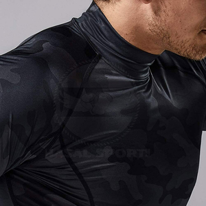 Fabricant en gros de vêtements de sport pour hommes : Rashguard de natation sublimé à manches longues en polyester interlock 2026 - Product Image 4
