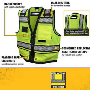 Chaleco de seguridad de la mejor calidad para adultos, fabricado en fábrica, con servicio OEM para uso en exteriores, precio al por mayor. - Product Image 2