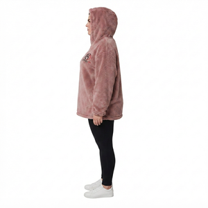 Hashbloom International <b>Women's</b> Plus Size XL <b>Teddy</b> <b>Fleece</b> 100% Polyester Sherpa Fluffy Pullover Printed Hoodie Winter Autumn - Product Image 3