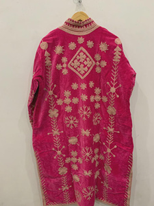 Suzani Kimono <b>Robe</b> Long Boho Jacket Vintage Embroidered Floral Velvet Elegant Winter Festival Duster Layering <b>Coat</b> - Product Image 2
