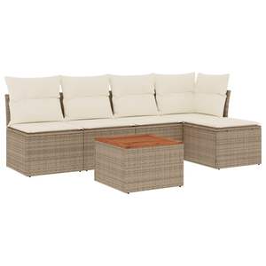 Beige and <b>Cream</b> White Garden <b>Sofa</b> Set - Product Image 2