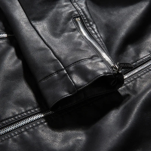 Custom <b>Men's</b> <b>Leather</b> <b>Jacket</b> Embroidered Windproof Streetwear Wholesale Supplier - Product Image 6