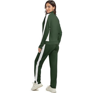 Conjunto Deportivo para Mujer con Cuello Alto, Chaqueta Corta de Tela Cloud con Mezcla de Nailon y Spandex, Pantalones de Cintura Alta con Efecto Levanta Glúteos - Product Image 5