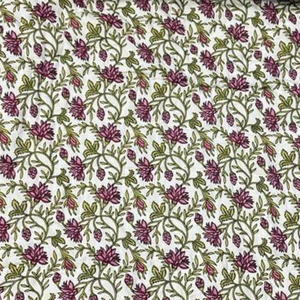 Ensemble de couette en coton fleuri avec bordure rose, design indien traditionnel, imprimé à la main, nettoyage à sec, utilisation à domicile ou à l'hôtel, toutes saisons - Product Image 5