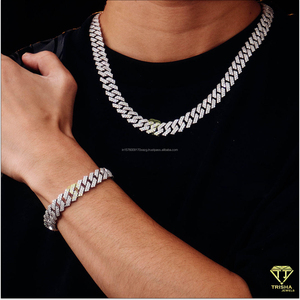 Cadena Cubana de Plata Esterlina 925 con Diamantes de Moissanita de 12mm, Joyería Hip Hop de Miami para Hombre, ¡Venta Caliente! - Product Image 2