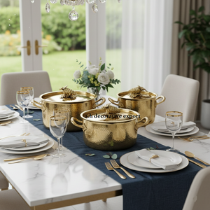 Juego de Ollas de Acero Inoxidable Martillado de Calidad de Exportación, Ecológicas, Decoración Europea Premium, Aptas para Cocina de Gas e Inducción - Product Image 2