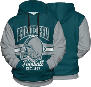 Sudadera de Fútbol Personalizada con Estampado Sublimado de Manga Larga, Unisex para Adultos, para Todas las Estaciones, Absorbente de Humedad, Anti-UV, Jersey de Algodón - Product Image 3