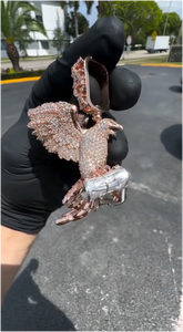 CONCEPTION Colgante Hip Hop Personalizado de Plata 925 Bañada en Oro con Moissanita y Diseño de Águila, Estilo Iced Out, para Fiestas - Product Image 3