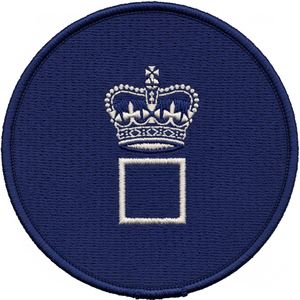 Écusson carré brodé or Couronne Maçonnique, Badge rond bleu marine personnalisé, Accessoire d'uniforme de Franc-maçon, Étiquette à coudre - Product Image 3