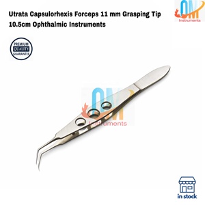 Pinzas de Capsulorrexis Utrata de 11 mm con Punta de Agarre de 10.5 cm, Instrumentos Oftálmicos de Acero Inoxidable de Grado Médico Reutilizables ISO - Product Image 3