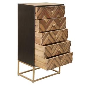 Armoire modulaire moderne en bois de manguier massif à 5 tiroirs, écologique, durable, grande capacité de rangement, salon, hôtel, cuisine - Product Image 2