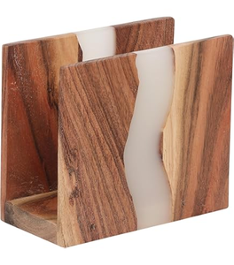 Epoxy <b>Resin</b> & Wood Napkin Holder Rectangle Color Exclusive Design Wood & <b>Resin</b> Napkin Holder - Product Image 5