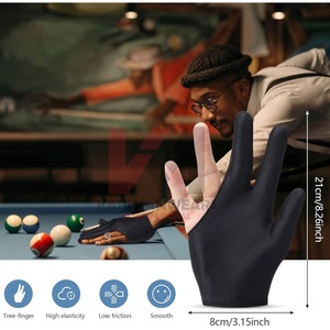 Gants de billard pour les détaillants, gants de billard haute performance, ajustement confortable, personnalisation de la marque, fabrication ODM - Product Image 3