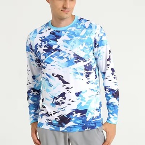 Rashguard personnalisé à manches longues, imperméable, motif canne à pêche, respirant, séchage rapide, 100% polyester, UPF 50, antibactérien - Product Image 2