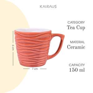 Ensemble de 4 tasses en céramique Ember Kissed Red Earthstone - Product Image 2