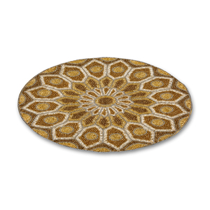 Mantel Individual de Lujo con Cuentas de Cristal y Hoja de Oro para Comedor, Cocina, Restaurante, Hotel, Bodas y Decoración del Hogar - Product Image 2