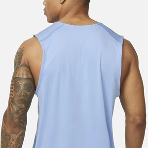 เสื้อกล้ามผู้ชายสีฟ้าอ่อน คอกลม สีพื้น ผ้าถักระบายอากาศ สวมใส่สบายๆ - Product Image 6