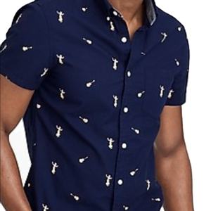 Camisa de manga corta para hombre, camisa 100% de algodón con estampado, informal, temporada de verano y otoño, venta al por mayor, OEM, diseño estampado personalizado - Product Image 5