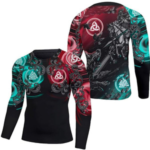 Camiseta de Compresión Unisex de Fabricante OEM, Protección UV, Impresión por Sublimación, Tela Premium de Spandex/Poliéster, Secado Rápido y Transpirable - Product Image 1