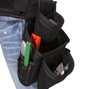 Heavy Duty <b>Carpenter</b> <b>Tool</b> Belt With Adjustable Shoulder Straps And Multiple Pockets For Construction <b>Tools</b> - Product Image 5