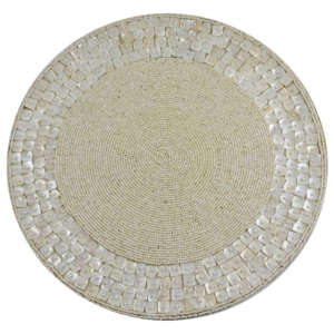 Nouveauté 2026 – Sets de table et sous-plats ronds écologiques au design perles, diamètre 400 mm, pour décoration intérieure, vaisselle de fête et mariage - Product Image 3