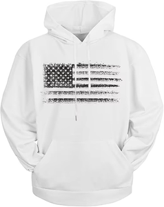Sudadera con Capucha Blanca para Hombre, con Estampado, de Algodón, Informal, de Manga Larga, Corte Regular, para Otoño - Product Image 3