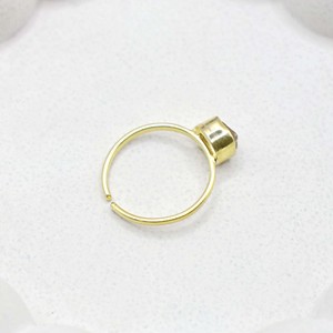 Citrine Gemstone Adjustable <b>Ring</b> Gold Plated Handmade Natural Rough Stone November Birthstone Boho Jewelry Gift for Women - Product Image 3