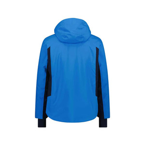 Veste de ski à capuche imprimée pour homme avec fermeture éclair, imperméable 10 000 mm, en polyester 220 g, color block, chaude, respirante, pour l'hiver et les activités de plein air - Product Image 3