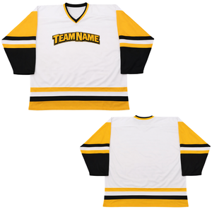Camiseta de Hockey sobre Hielo Personalizada |   Personalización del Nombre del Equipo en Diagonal - Ropa de Entrenamiento de Malla Transpirable - Uniforme Deportivo Profesional - Product Image 3