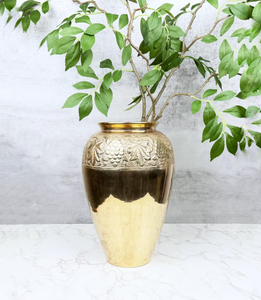 Marvelous Look Metal <b>Vase</b> Antique Golden Finished Tabletop <b>Vase</b> for Home Living Room Decorative Handmade Large Flower <b>Vase</b> - Product Image 1