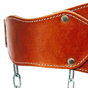 Custom Logo Leather Gym <b>Exercise</b> Waist Trainer Double Buckle Dipping <b>Belts</b> Wholesale Price Genuine Leather Dipping <b>Belt</b> - Product Image 4