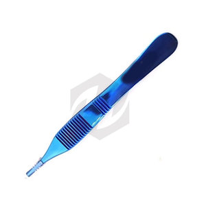 Forceps chirurgical professionnel de 4 3/4 pouces avec 7x7 dents, en acier inoxydable bleu, instrument médical vétérinaire - Product Image 5