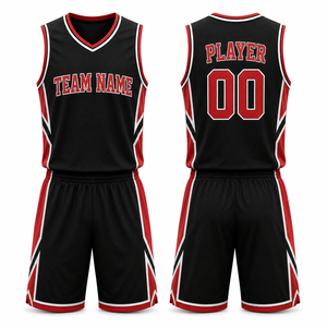 Conjuntos de Baloncesto Deportivos para Adultos de Talla Grande, Jersey, Pantalones Cortos, Calcetines, Diseño de Logotipo de Club Personalizado, Malla Bordada, 100% Poliéster, Atlético - Product Image 1